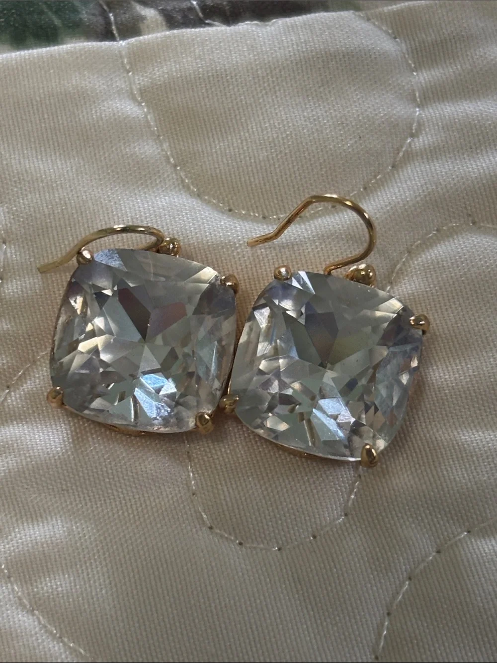 Tory Burch Gold Octagon Logo Drop Earring